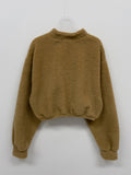 Poodle Fleece Crop Cardigan