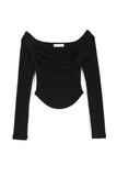 Yuje shirring crop off-shoulder tee
