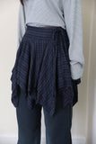 Brushed Check Unbalance Skirt