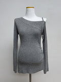 Andew One Shoulder Knit T-Shirt