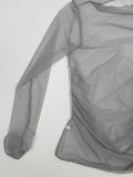 See-Through Shirring Layered Polar T-shirt