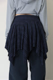 Brushed Check Unbalance Skirt