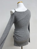Andew One Shoulder Knit T-Shirt