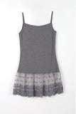 Pleated Lace Long Sleeveless