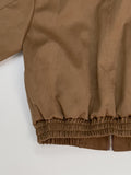 Curved suede short blouson