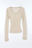 Joy see-through V-neck tee