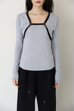 Two-way bolero cardigan top