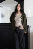 Mohair crop knit top