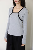 Two-way bolero cardigan top