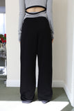 Hem slit button pants