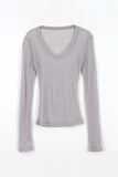 Joy see-through V-neck tee