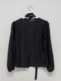 [Long sleeve ver.] Roman Tie V-neck Blouse
