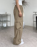 Miel Pintuck Nylon Cargo Pants