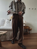 Rude wide pin tuck slacks