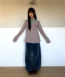 Belan Velvet Curved Denim Pants