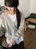 Yunori Layered Side Shirring Frill Long Sleeve Tee