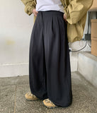 Link Pintuck Wide Slacks