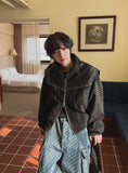 mauve balloon suede jumper