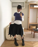 Soku Basic Layered Long-Sleeved Turtleneck T-Shirt