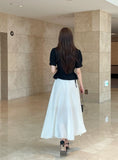 Reshu Wrinkle Flare Long Skirt