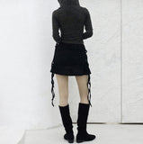 pinna strap shirring skirt