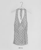 Fling Halter Dot V-Neck Sleeveless
