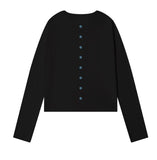 LINE DOTS U-Neck Long Sleeve