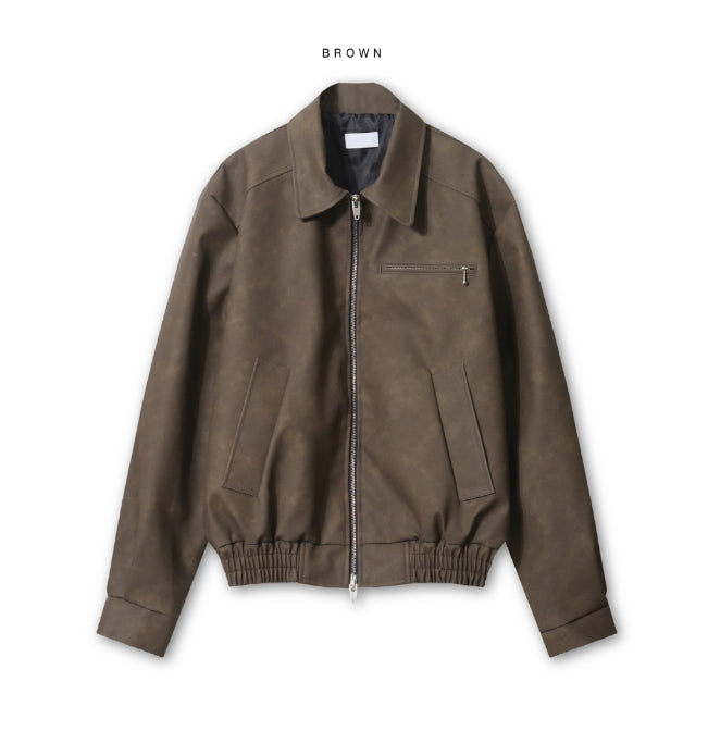 【MODERNIF】Bern Vintage Leather Jacket modernif (モダンイフ) - ベルンビンテージレザージャケット