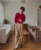 Fresh Summer Belted Two Tuck Slacks