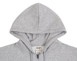 Clover smile embroidery hooded zip-up