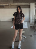 Memory Raglan Semi Crop Tee