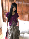 Meku Knit Short Sleeve Cardigan