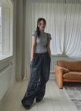 Tern line denim parachute pants
