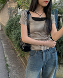 Solid Stripe Short Sleeve T-Shirt