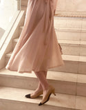 Enabel Chiffon Tie Bustier Flare One Piece