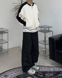 Oz Varsity Balloon Knit Zip Up