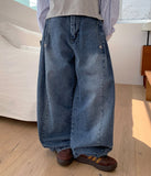 Cadiz Snap Button Wide Denim Pants