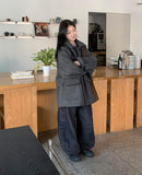 Pmu Curved Raw Denim Balloon Wide Pants