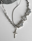 Smet Beads Gemstone Chain Silver Necklace