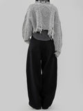 Wool10%) Devin Cable Crop Knit