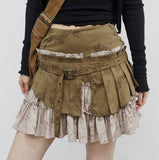 Liman frill belt skirt