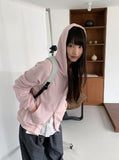 [unisex] Shikyo Waffle Two-Way Over Hood Zip-Up