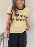 Essini Dot Patch Ringer Short Sleeve Tee