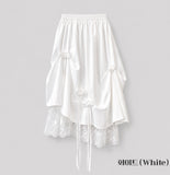 Lovely Lace Ribbon Balloon Layered Skirt