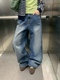 Bahiu Washing Wide Denim Pants
