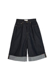 Faden Roll Up Wide Jeans