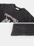 Vancarhell printing washed over t-shirt