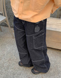 Kata Stitch Cargo Denim Pants