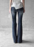 Lume Deep Blue Washed Low Bootcut Denim