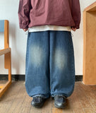 Unidy Washing Balloon Wide Denim Pants